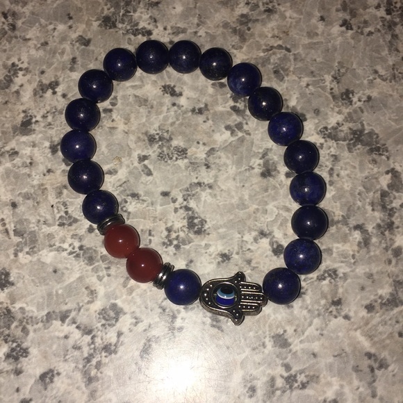 stone lucky hand and eye bracelet! - Picture 3 of 3